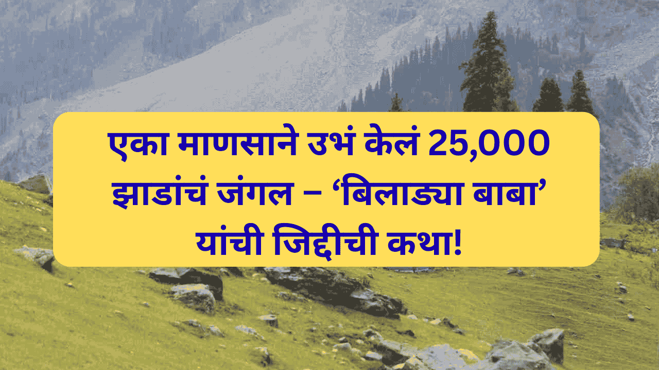 बिलाड्या बाबा – खान्देशचा निसर्ग संरक्षक आणि जंगलविकासकर्ता